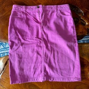 hot pink denim jean skirt - size XL